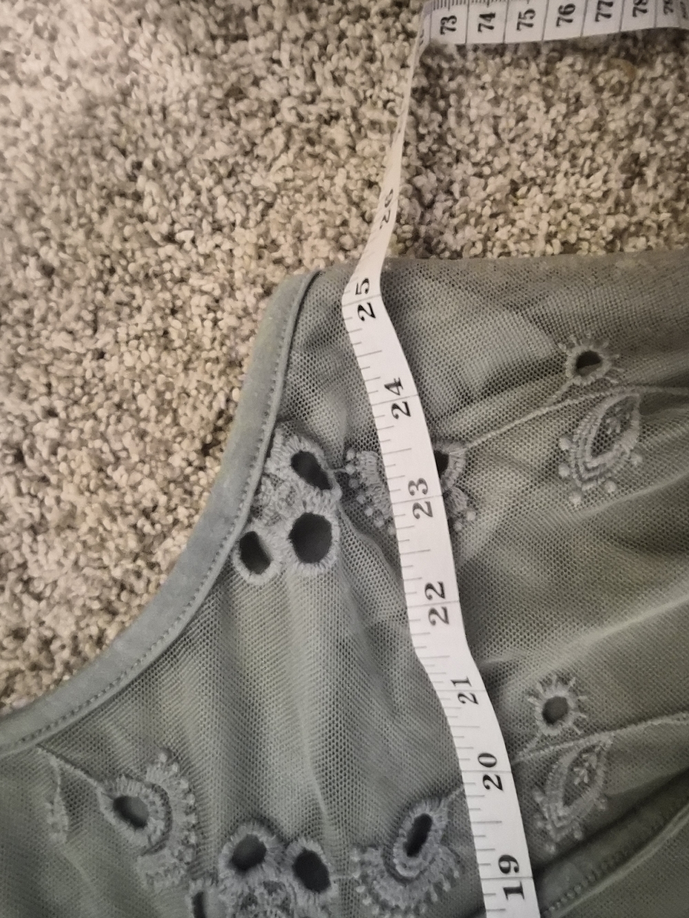 Maurices | Embroidered Sleeveless Blouse - Sage Green - Picture 8 of 10